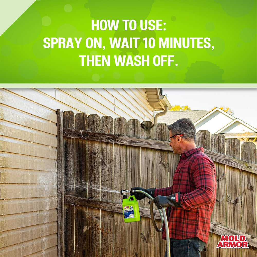 Mold Armor 64oz E-Z House brightening exterior for curb appeal.