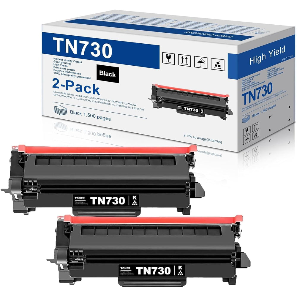 MOLIMER TN730 black toner 2-pack for high-volume printing