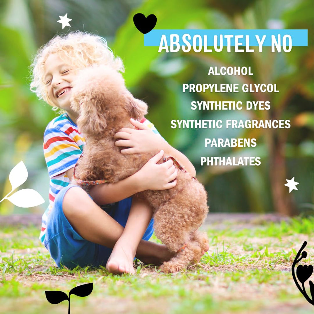 Molly's Suds spray on wood surface demonstrates gentle odor control.