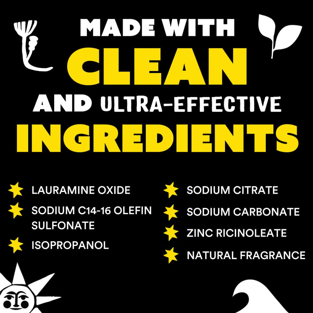 Molly's Suds applied to upholstery shows versatile surface cleaning capability.