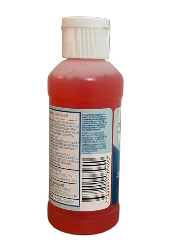 Mölnlycke Hibiclens 4 oz bottle back label with usage guidance for cleaning
