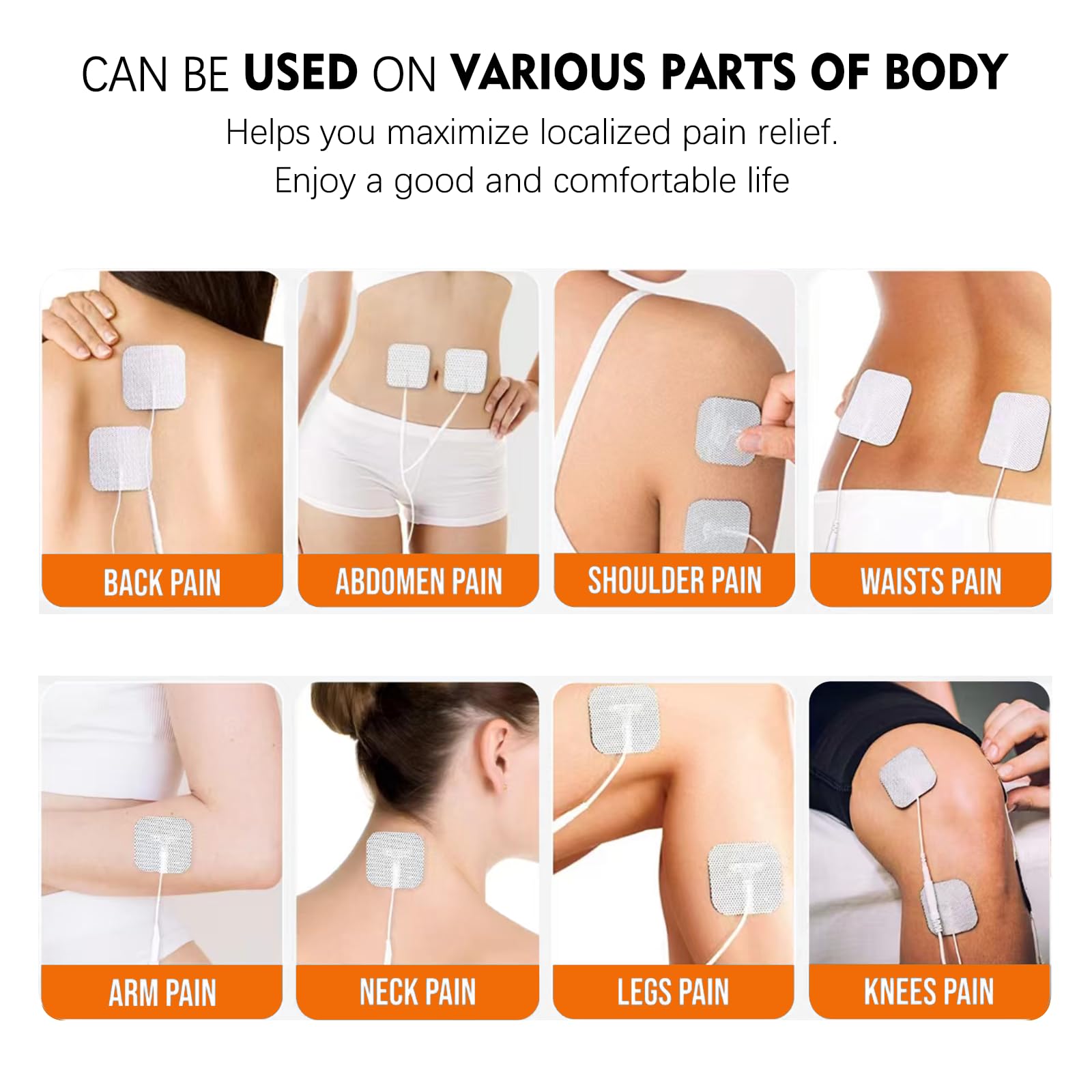 Molufeibe SM Electrodes 24PCS gray cloth backing adds stability during wear.