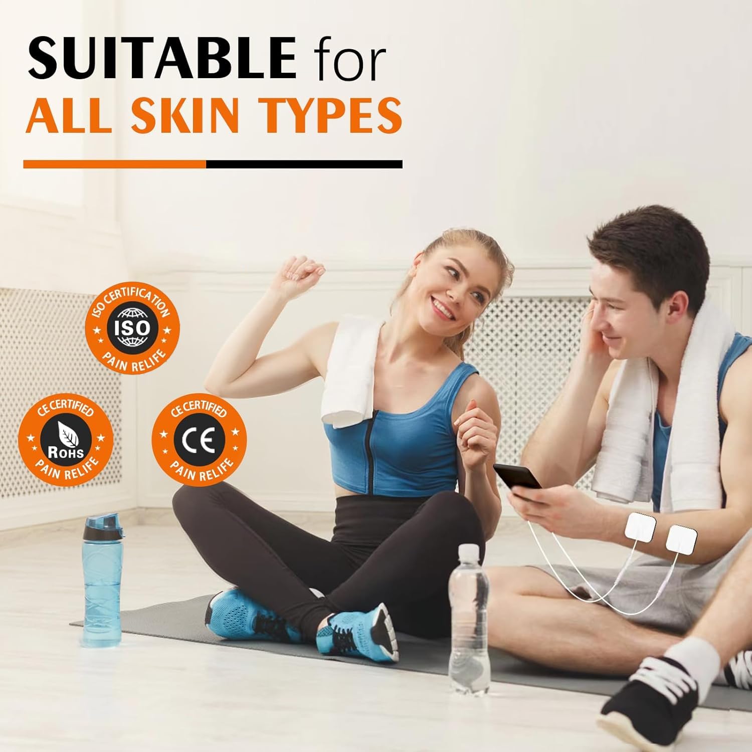 Molufeibe SM Electrodes 24PCS washable pads stay sticky after rinsing.