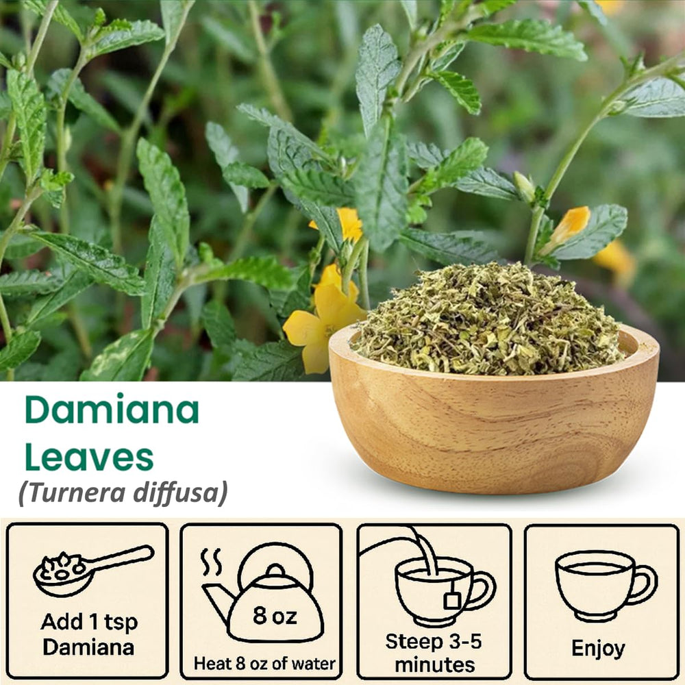 MOMARY NUTRITION Aromatic earthy Damiana scent ideal for evening unwind.