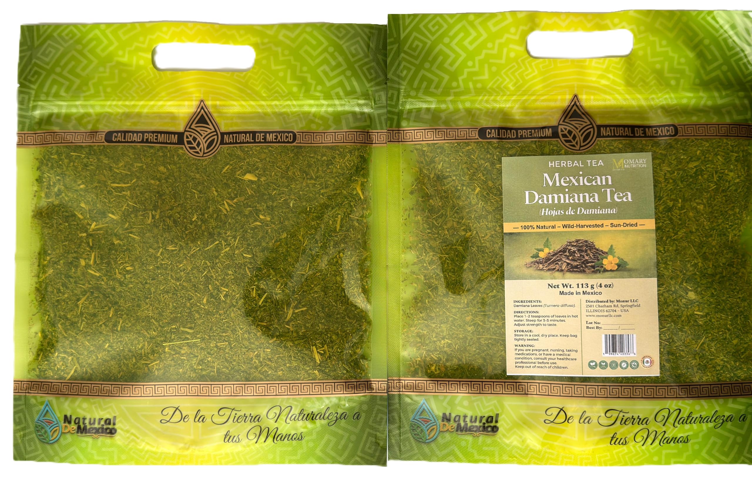 MOMARY NUTRITION Sun-dried Damiana leaves capture earthy, soothing tea profile.