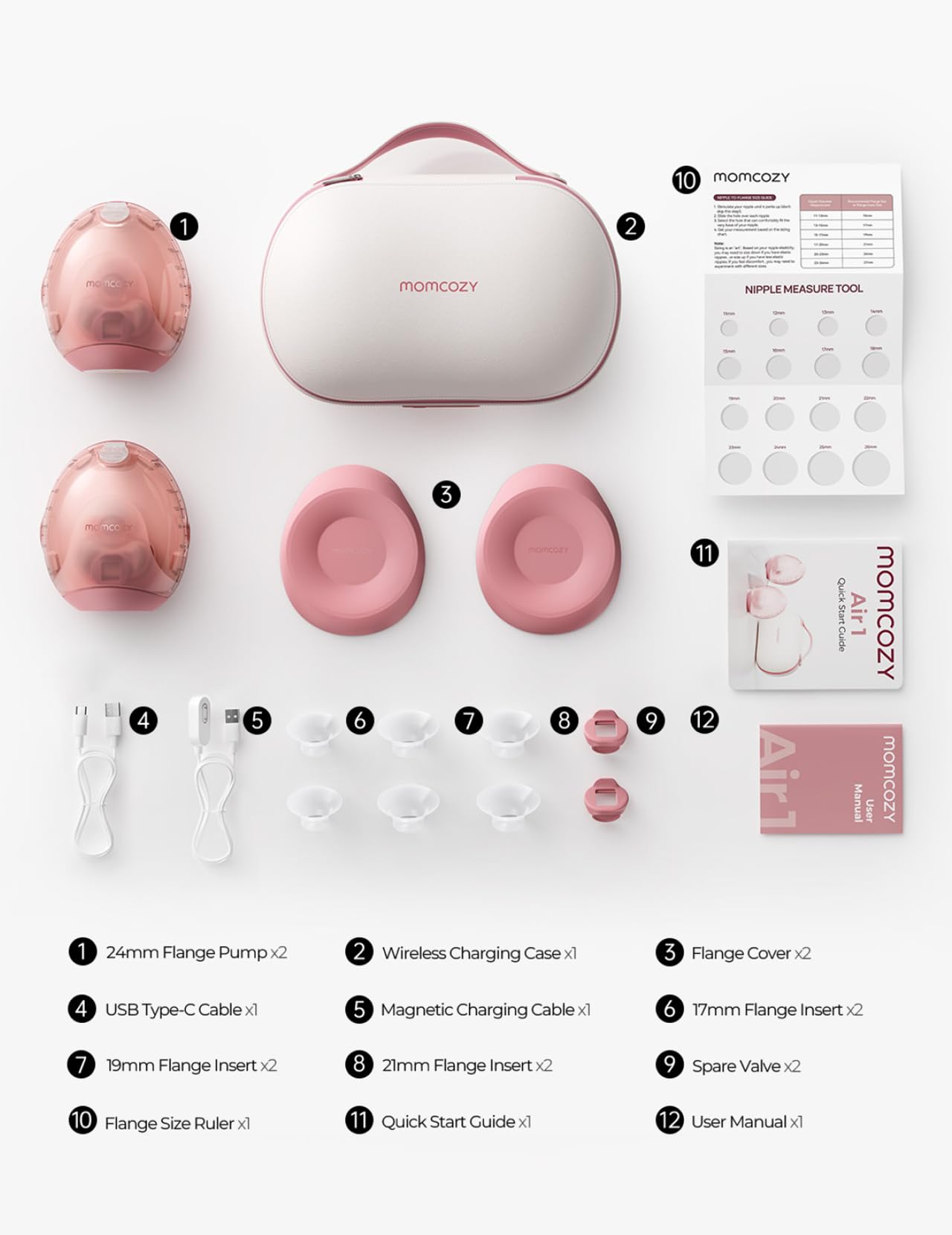 Industry-first transparent top supports precise nipple alignment during sessions.