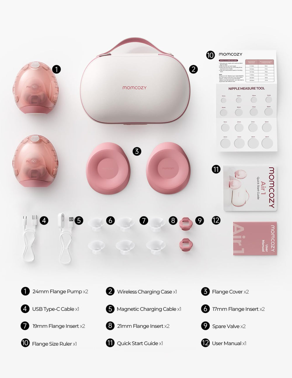 Industry-first transparent top supports precise nipple alignment during sessions.