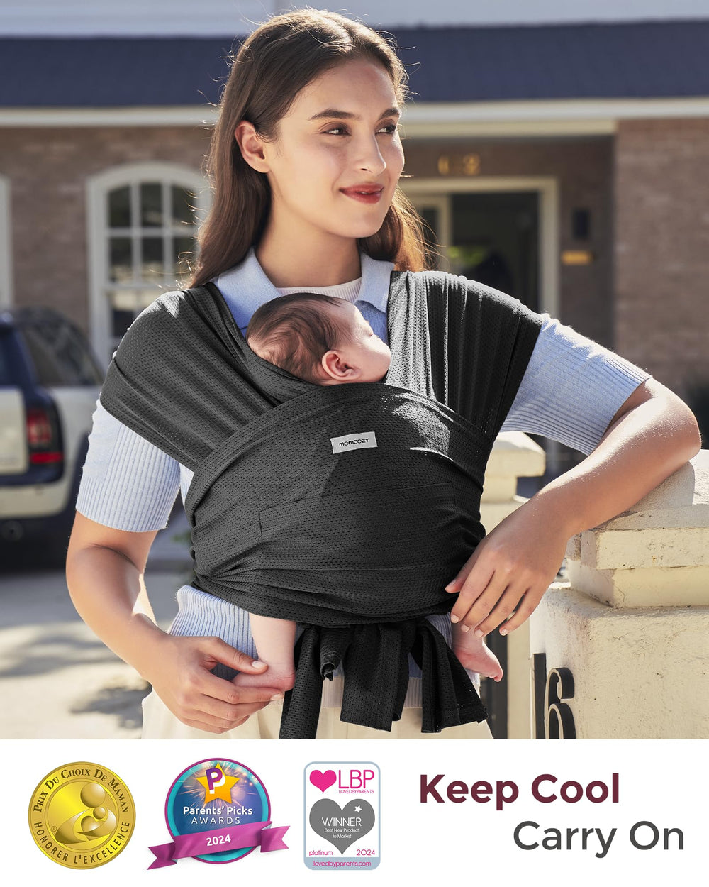 Momcozy AirMesh suits newborns to toddlers within 8-35 lbs