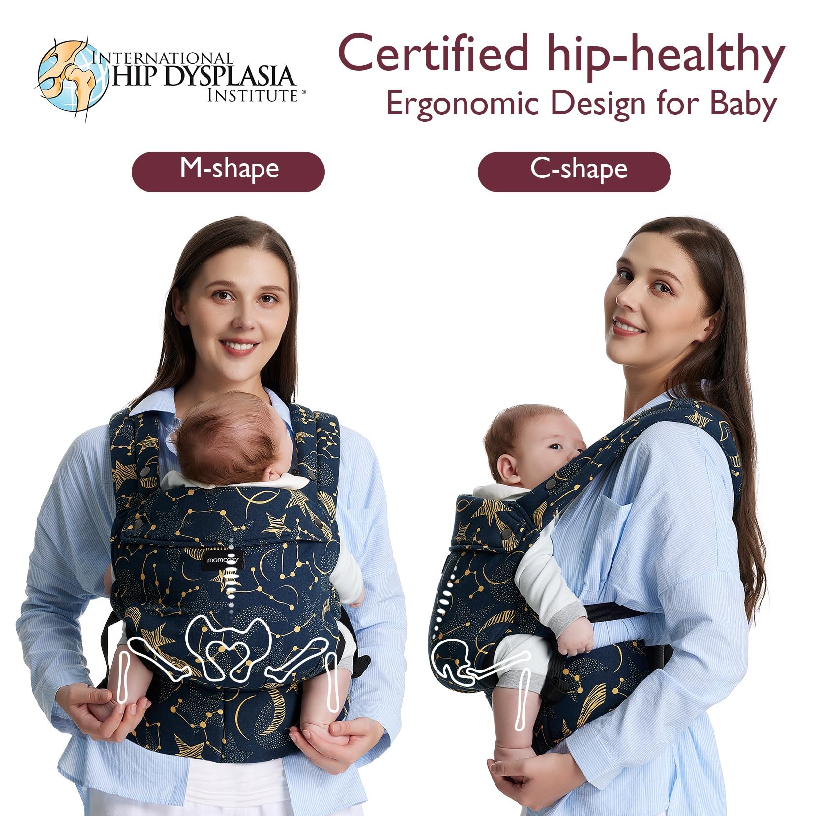 Momcozy lightweight carrier ideal for travel and quick trips