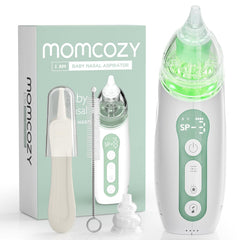 Momcozy baby nasal aspirator front view for quick cleaning.