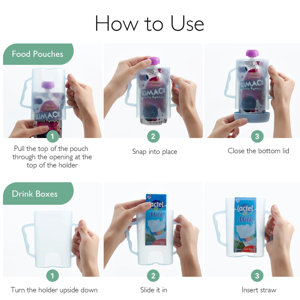 BPA-free Momcozy pouch holder ready for daily use