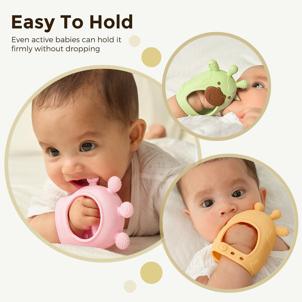Momcozy teether is easy to clean and dishwasher safe.