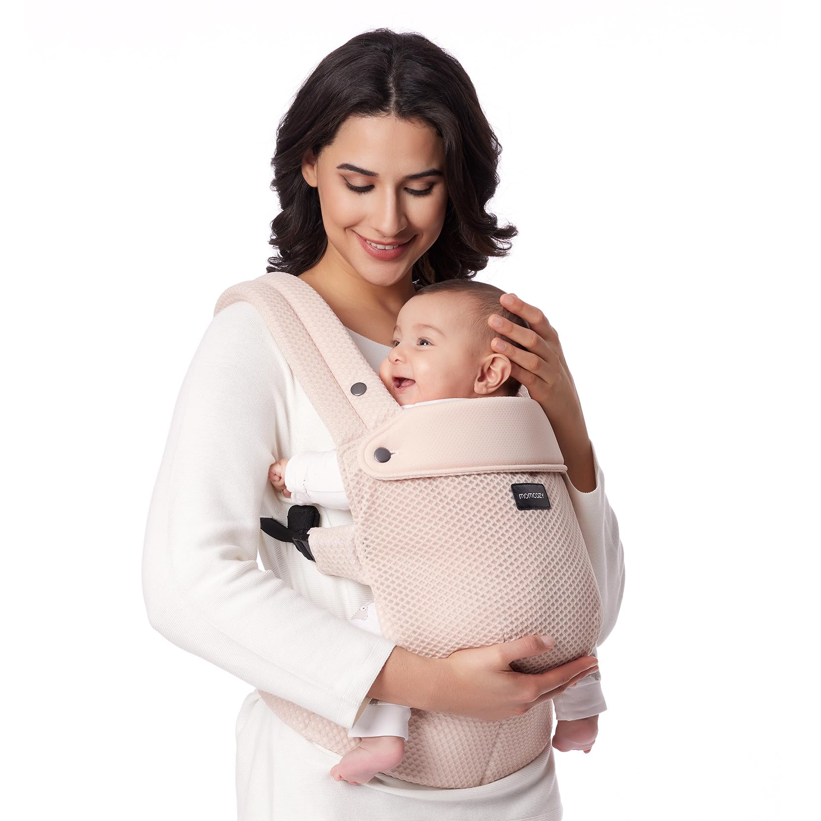 Momcozy breathable mesh carrier with air mesh panel for cooler carry on hot days