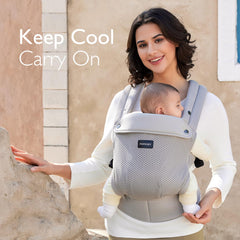 Momcozy breathable mesh carrier growth-ready with three adjustable sizes