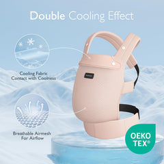 Momcozy carrier neck contact cooling fabric keeps baby and parent comfortable