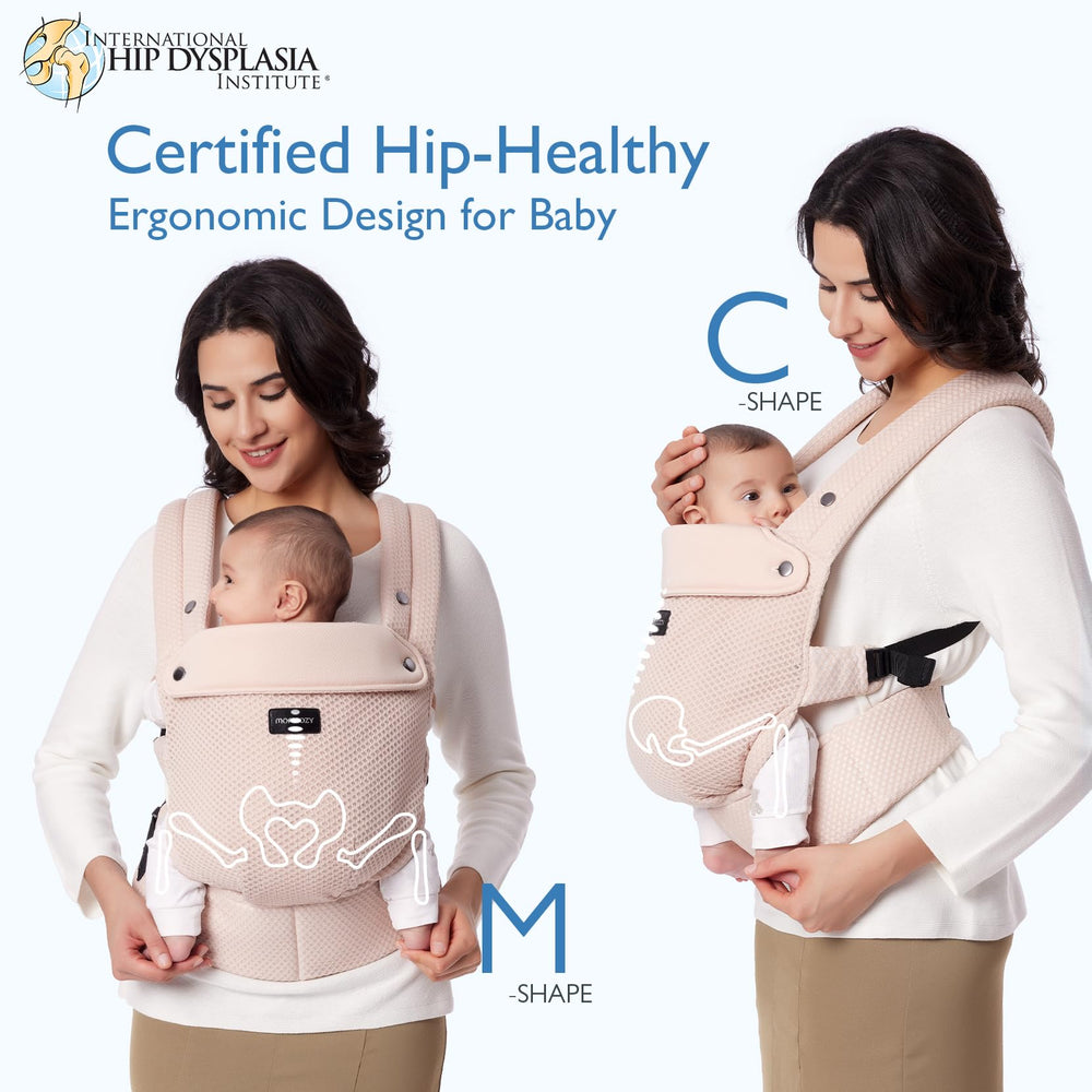 Padded legs opening in Momcozy carrier ensures circulation and comfort