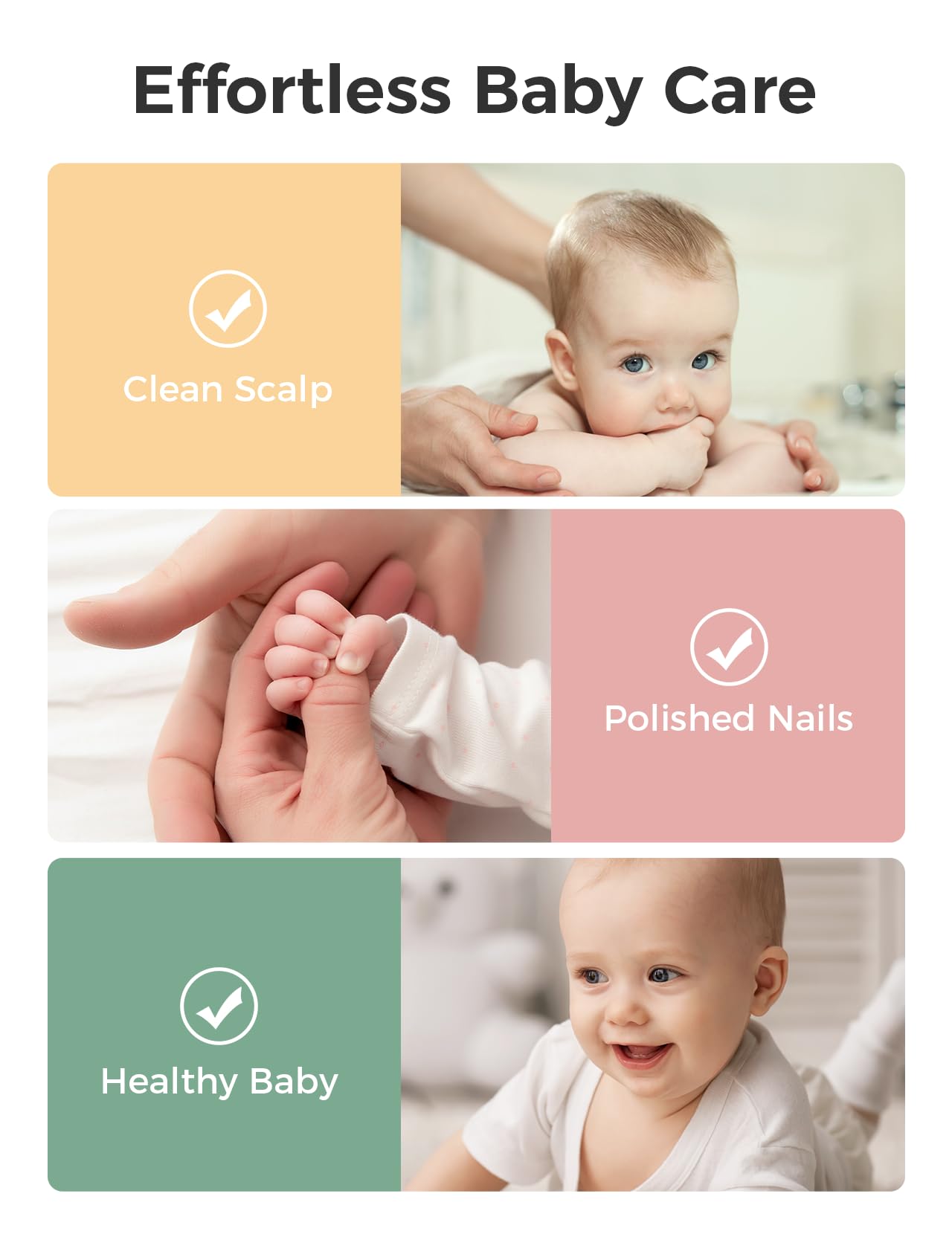 Momcozy Core cradle cap brush supports gentle scalp care