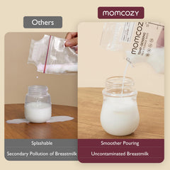 Momcozy double-seal design protects milk during freezing and transport.