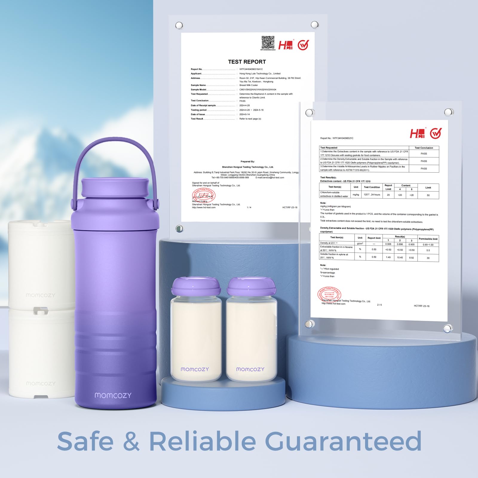 Momcozy BPA-free, food-grade cooler emphasizes safe storage while traveling with milk