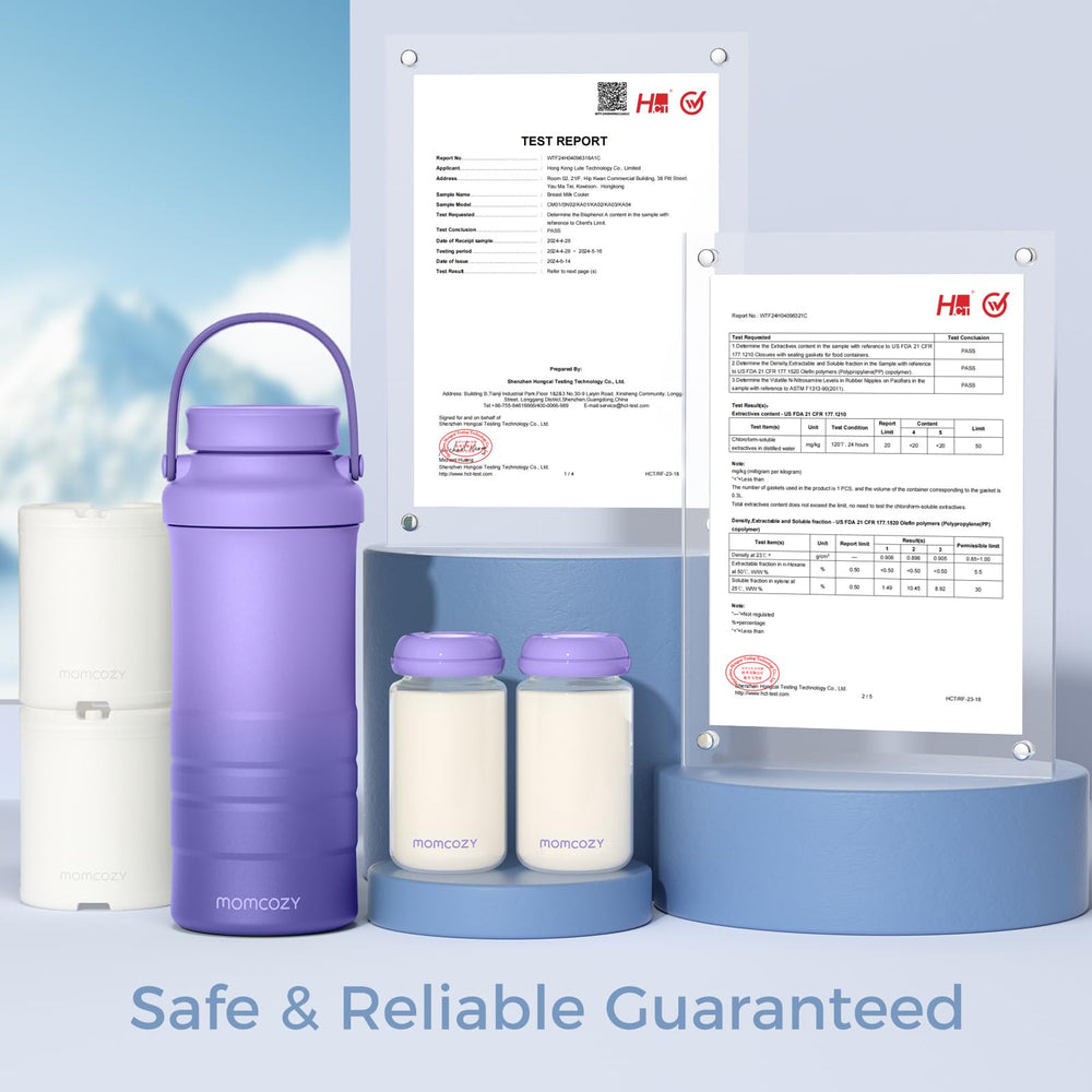 Momcozy BPA-free, food-grade cooler emphasizes safe storage while traveling with milk