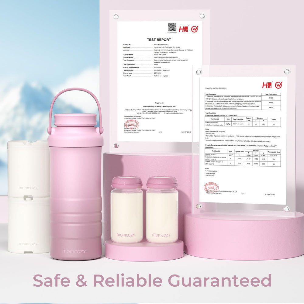 Momcozy food-grade BPA-free materials prioritize safe storage.