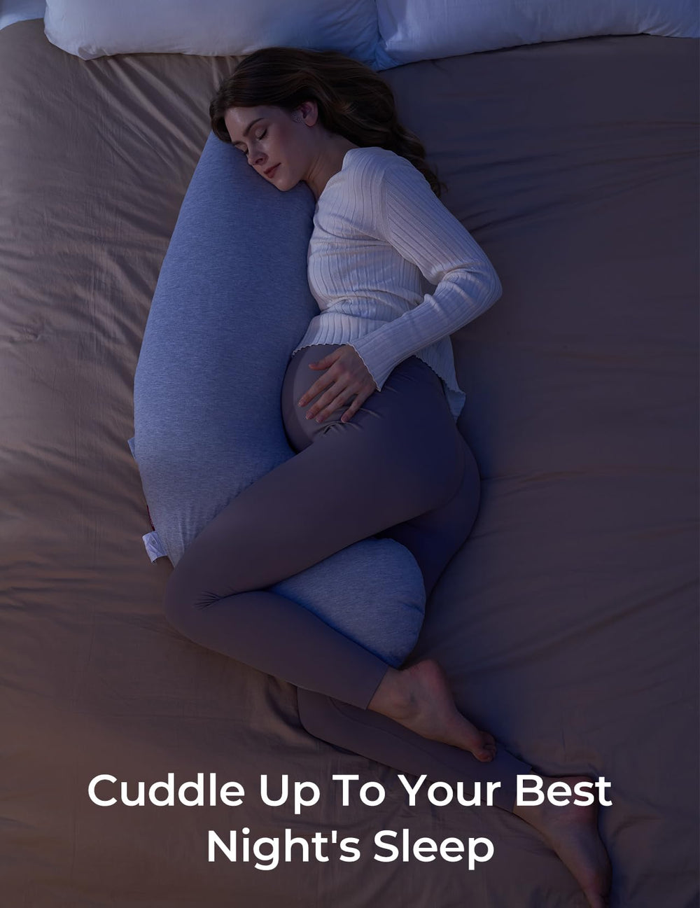 Momcozy grey design offers sleek, space-saving maternity comfort