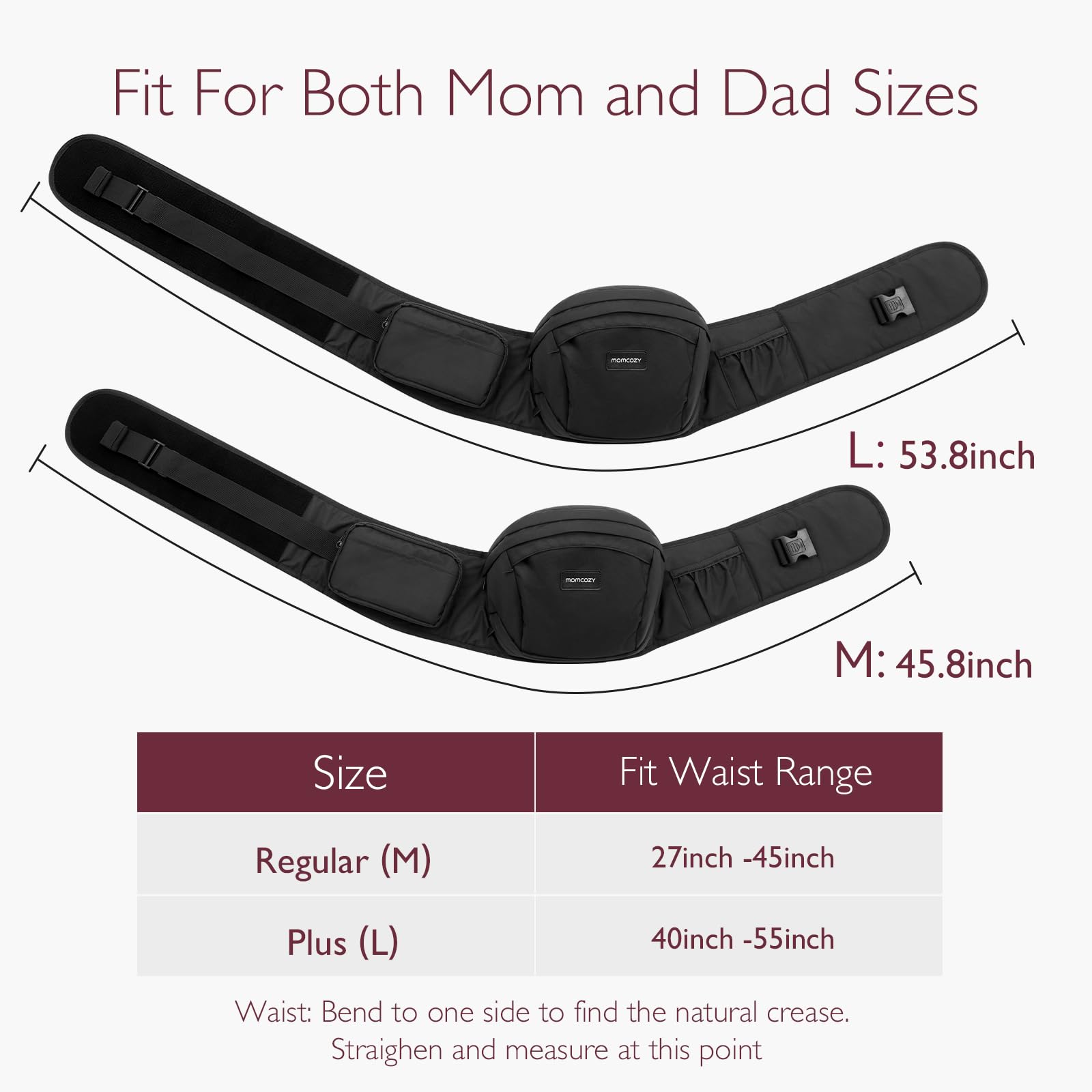 Momcozy hip seat is lightweight and easy to carry during daily outings