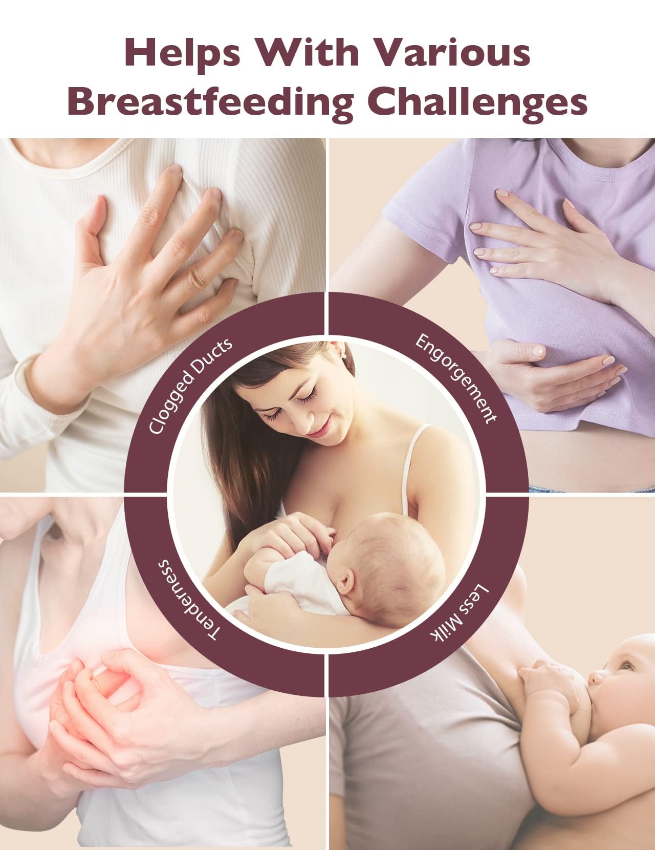 Momcozy lactation massager heat function warming gently for comfort.