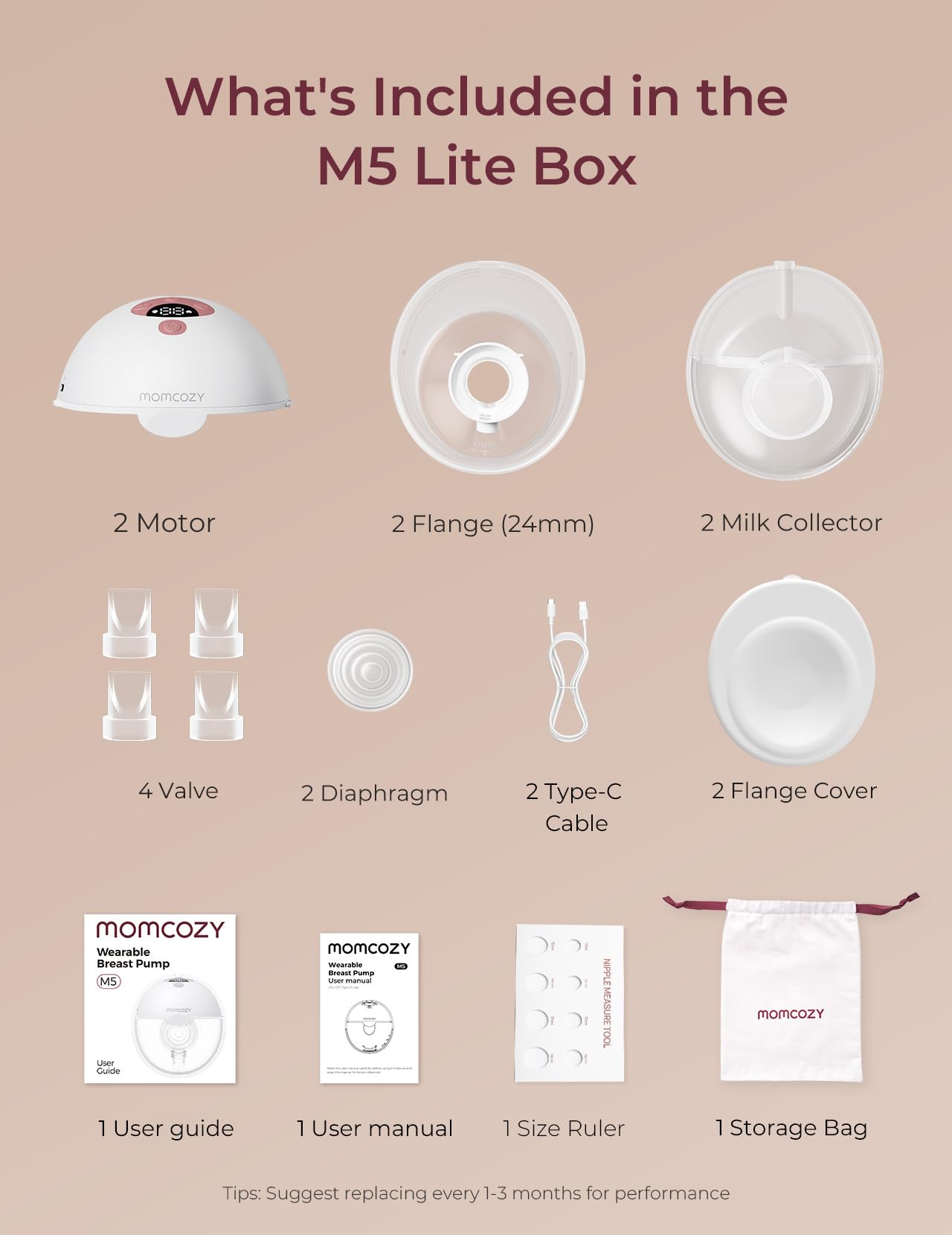 Momcozy M5 Lite in-bra pumping for discreet use.