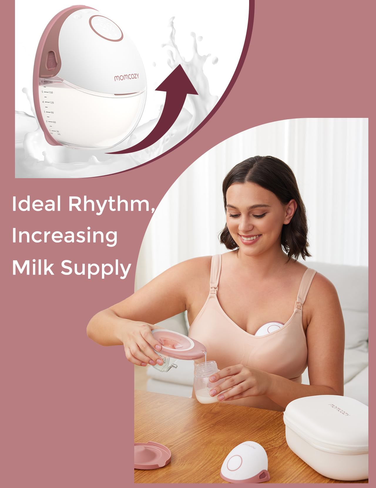 Momcozy M6 2nd-gen motor provides strong suction for expression.