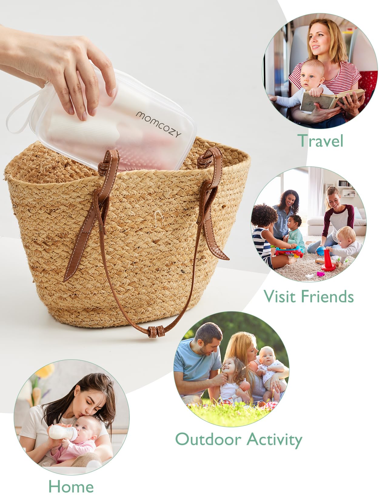 Momcozy versatile tools with angled brush for teats and small openings