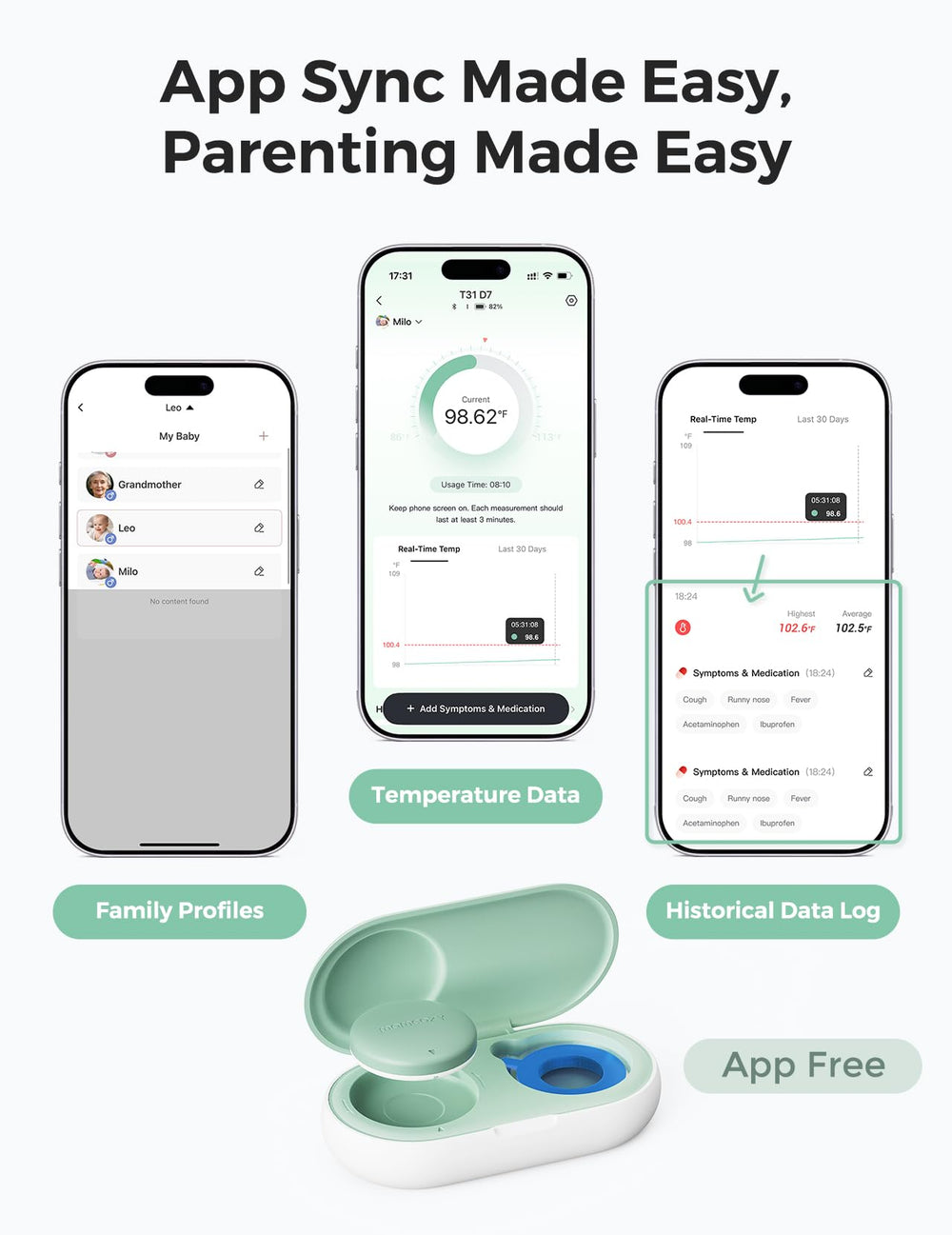 Momcozy multi-user profiles simplify tracking for multiple children.
