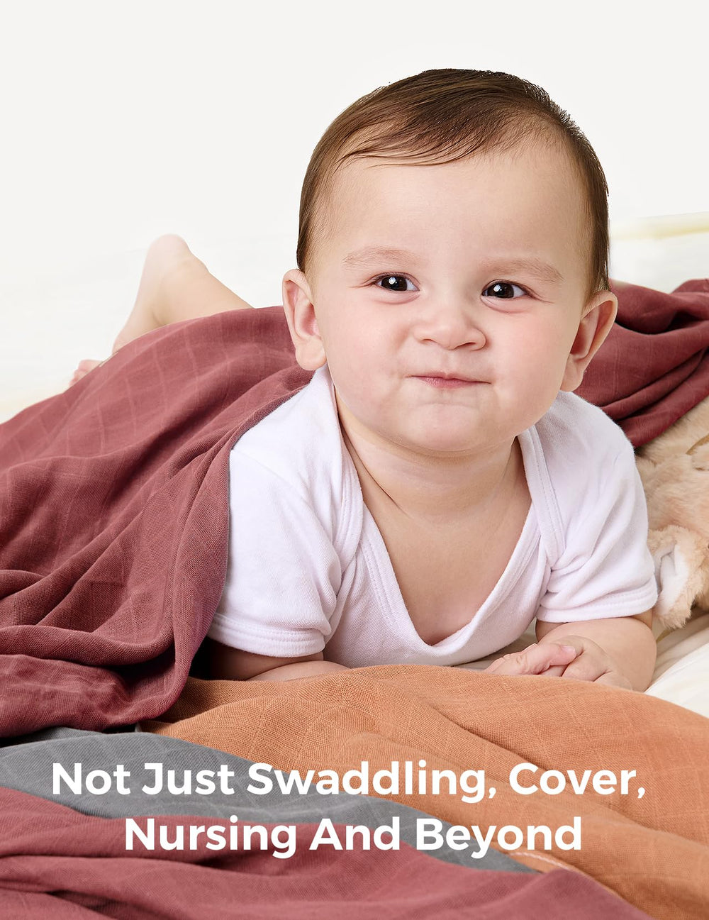 Momcozy muslin swaddle blanket serving as receiving blanket for newborns