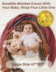 Momcozy muslin swaddle blanket soft bamboo-cotton blend breathable for peaceful naps