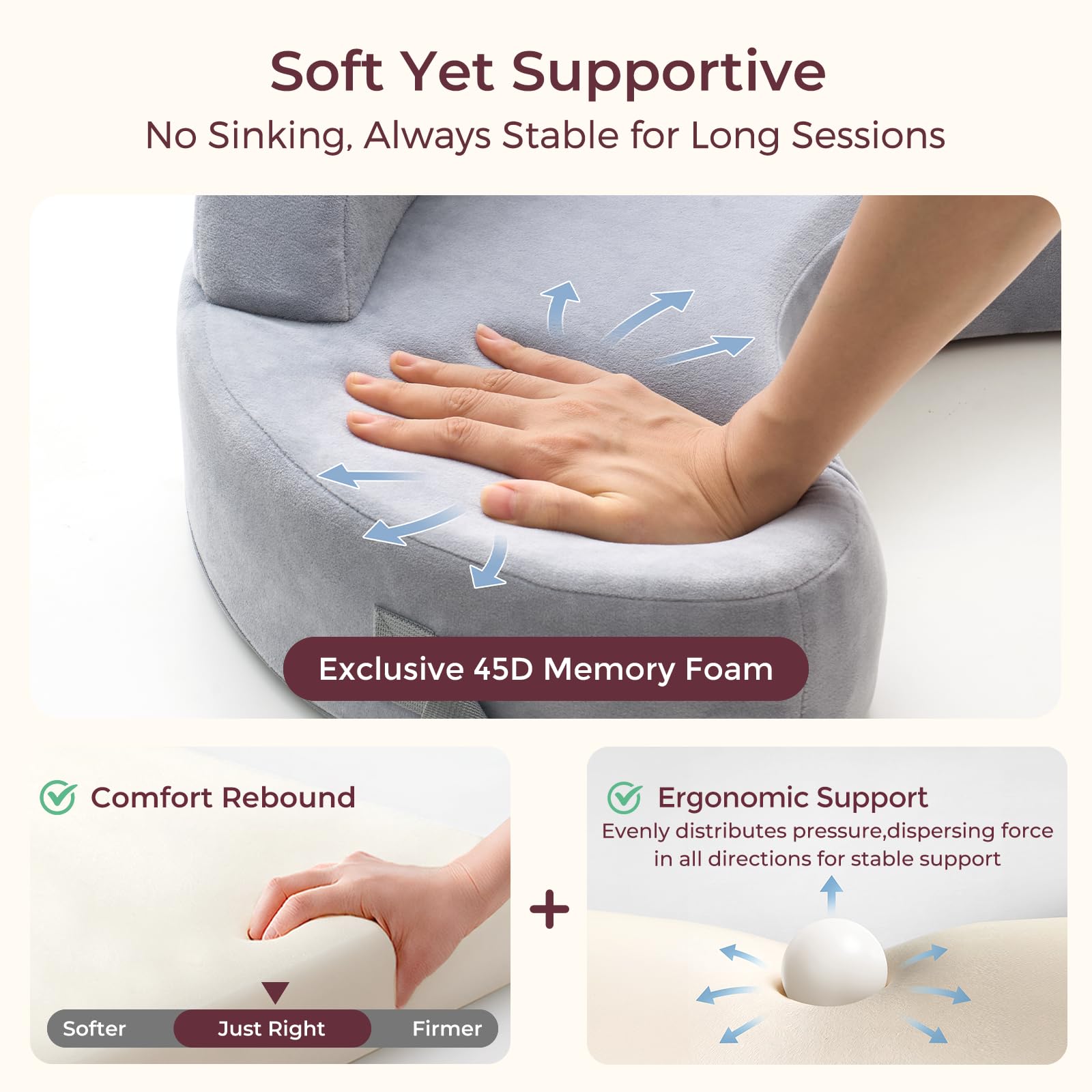 Momcozy nursing pillow with machine-washable cover for easy care