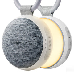Momcozy portable sound machine night light calms baby for bedtime.