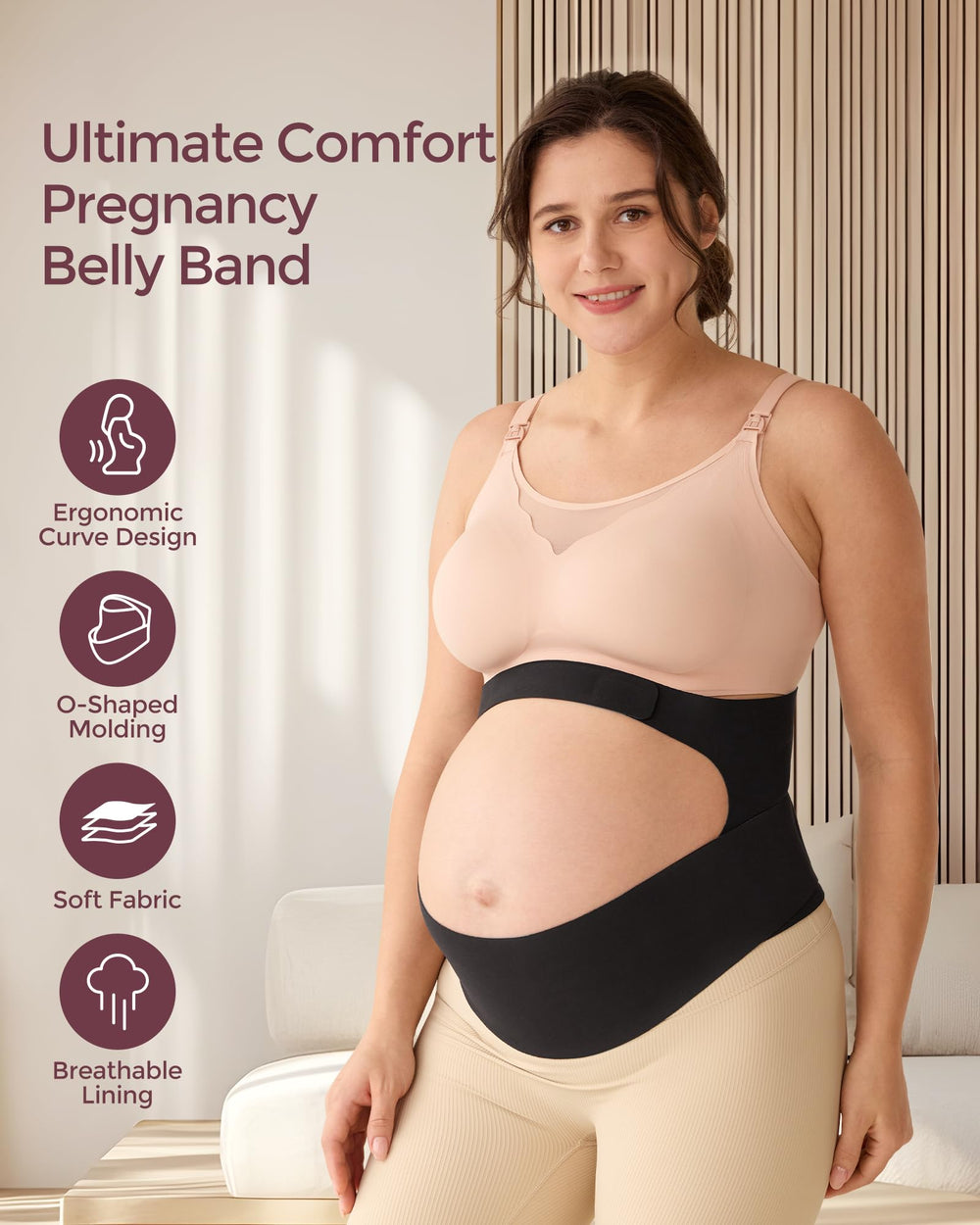Momcozy pregnancy belly band abdomen comfort during activities