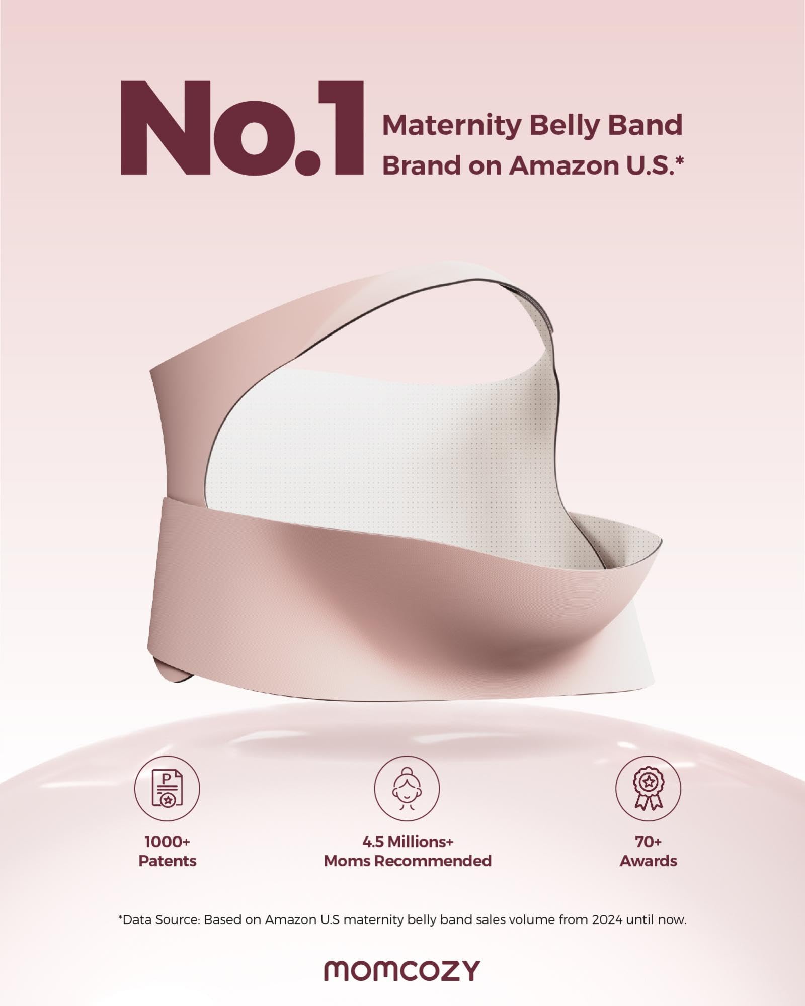 Momcozy pregnancy belly band soft skin-friendly materials for all-day wear