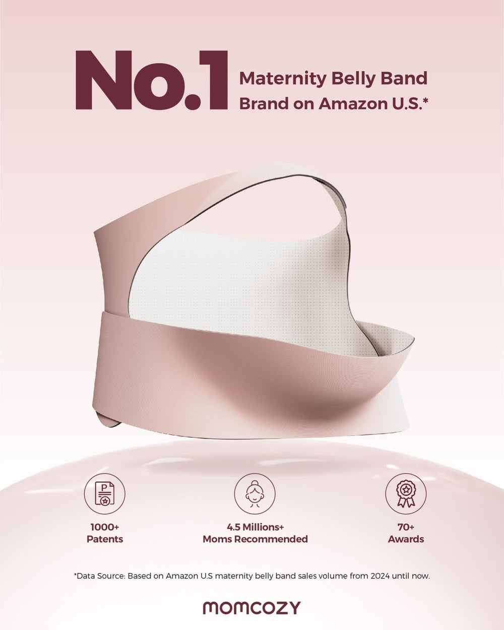 Momcozy pregnancy belly band soft skin-friendly materials for all-day wear