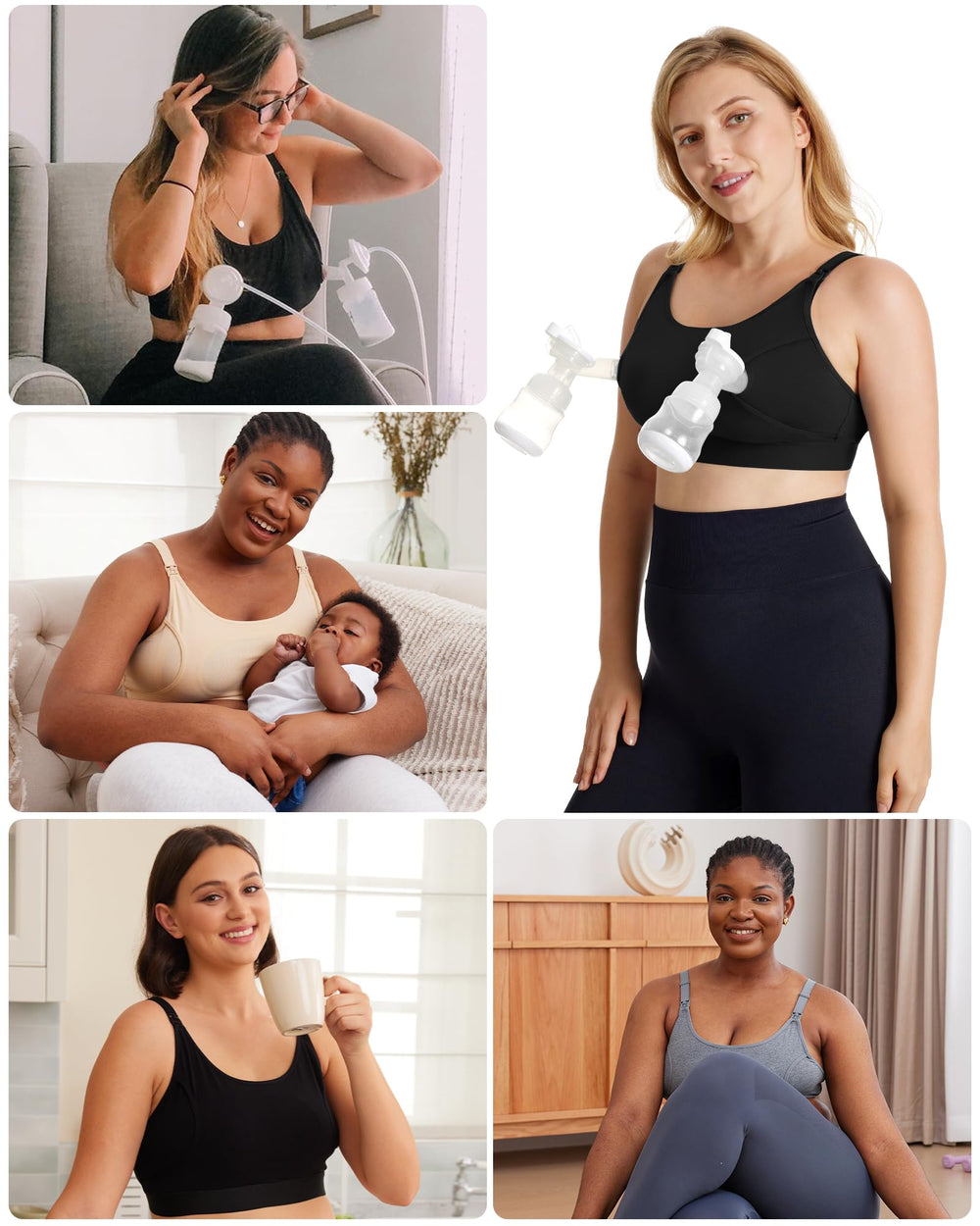 Momcozy privacy-friendly feeding with easy access during on-the-go pumping.