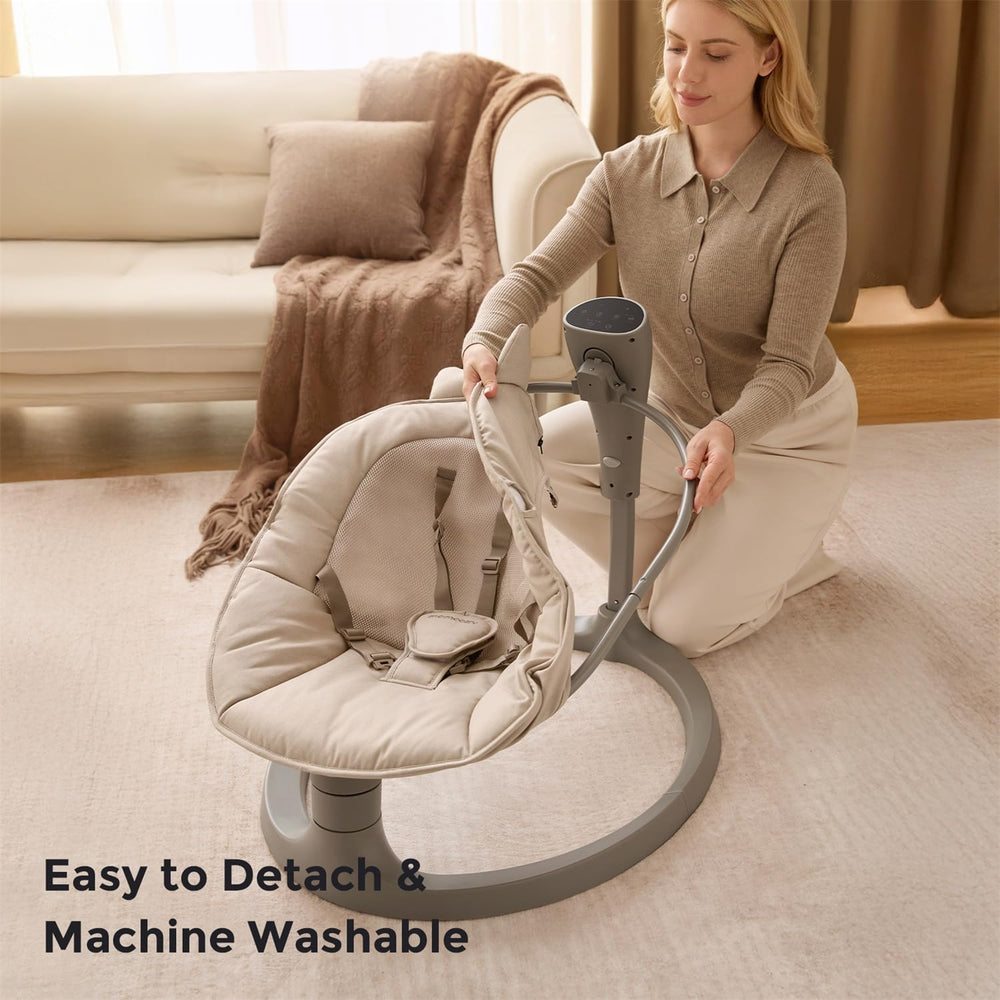 Momcozy removable machine-washable seat for quick cleanup