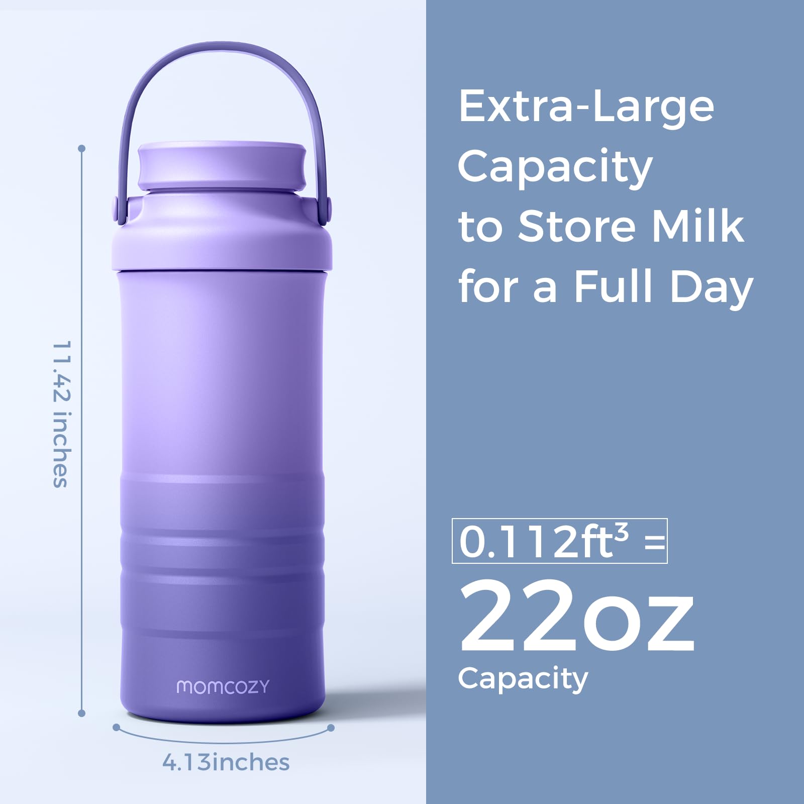 Momcozy separate warm/cold milk storage highlights organized feeding routines