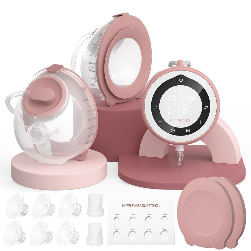 Momcozy V1 Pro hospital-grade milk collection fits in bra for discreet pumping
