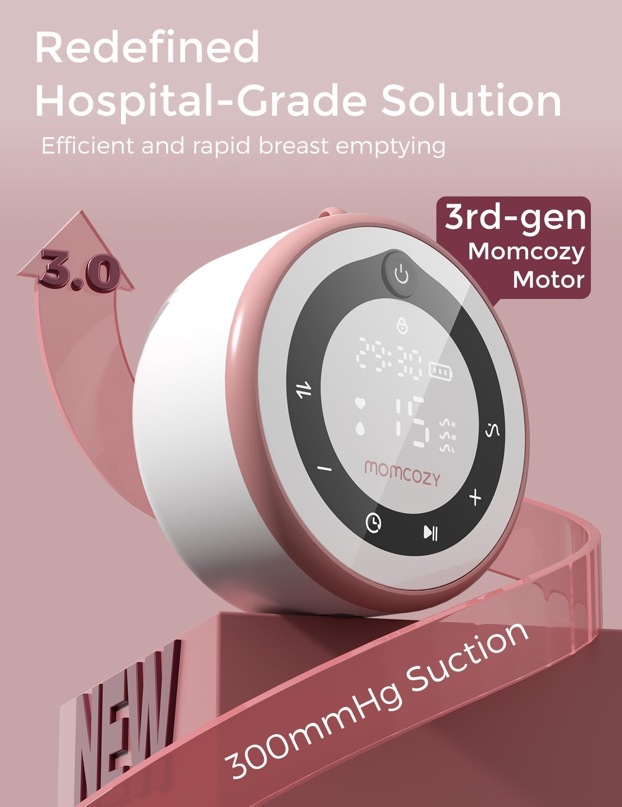 Momcozy V1 Pro operates quietly at 48 dB for home or on-the-go pumping