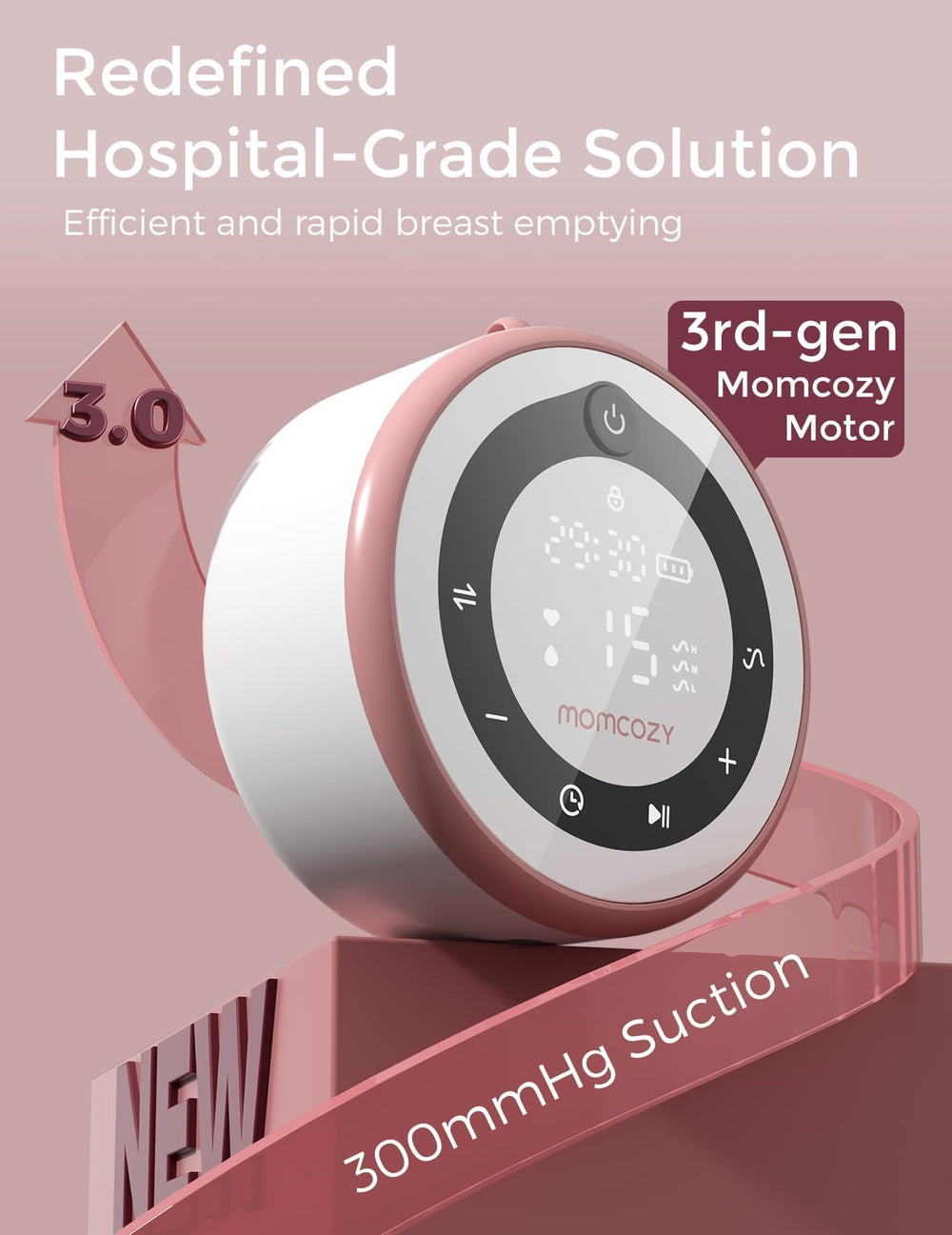 Momcozy V1 Pro operates quietly at 48 dB for home or on-the-go pumping