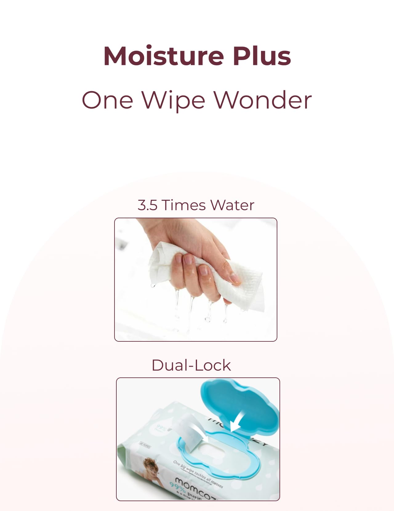 Momcozy unscented hypoallergenic wipes suitable for sensitive skin