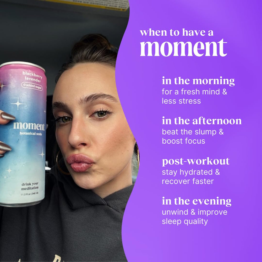 Moment 12-pack display communicates easy daily ritual and variety.