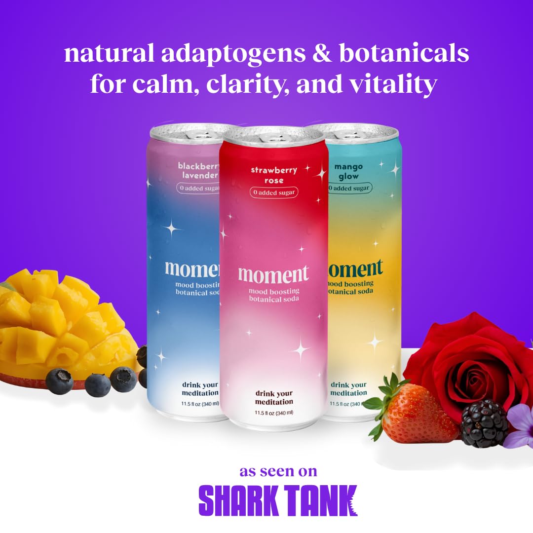 Moment fruit splash close-up highlights strawberry and rose flavors.