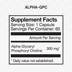 Momentous Alpha GPC supplement being poured from the bottle for daily use.