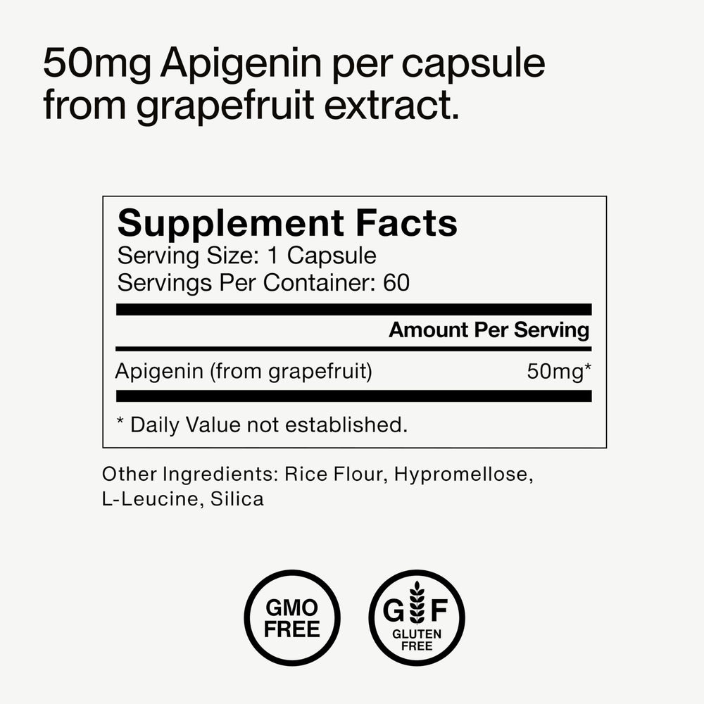 Momentous Apigenin packaging detail with premium design accents